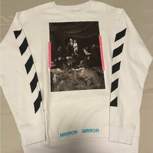 Off-White White Graphic Print Sweater